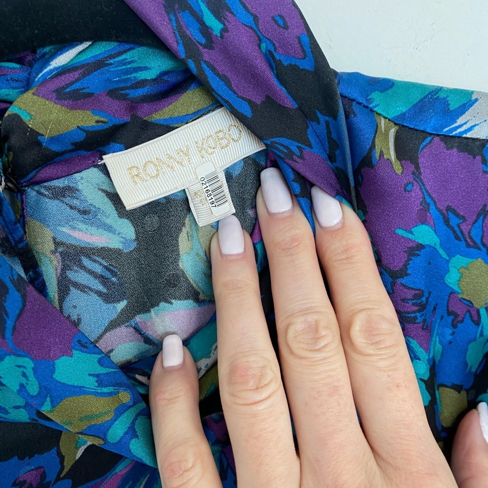 Ronny Kobo Collection floral mini dress - Picture 3 of 6